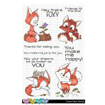 C.C. Designs Clear Stamps - Foxes